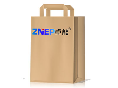 Paper Bag with Flat Handles Upright