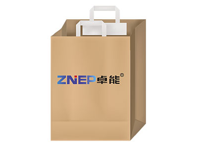Paper Bag with Flat Handles Upright