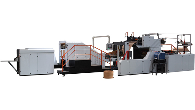 Twisted Handles Block Bottom Bag Making Machine