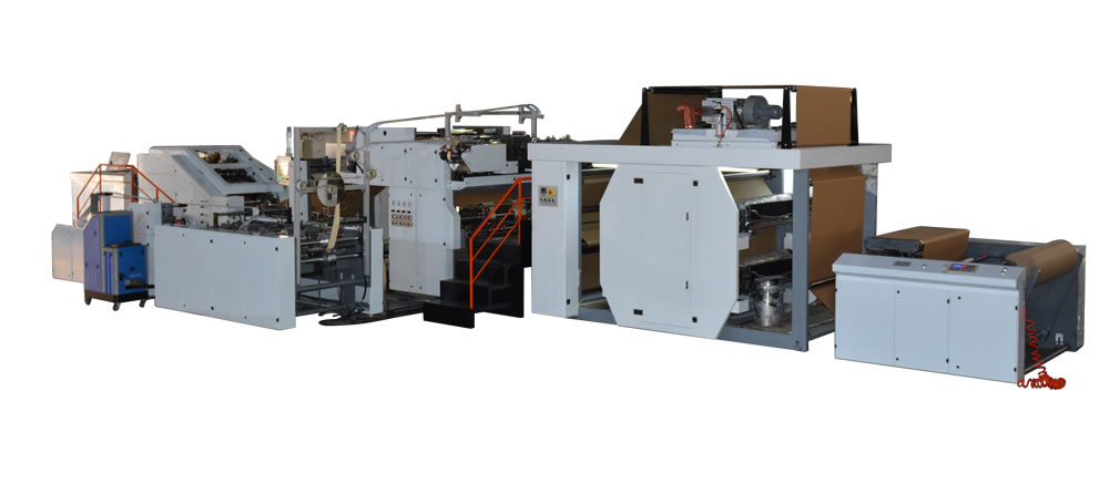 Twisted Handles Block Bottom Bag Making Machine