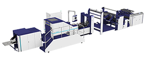 Die-cut Handles Block Bottom Bag Making Machine